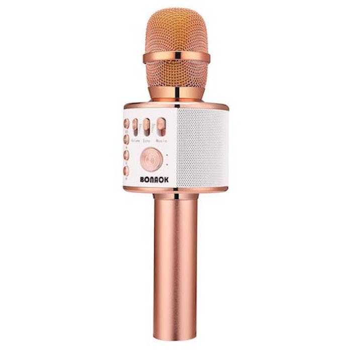 BONAOK Wireless Bluetooth Karaoke Microphone