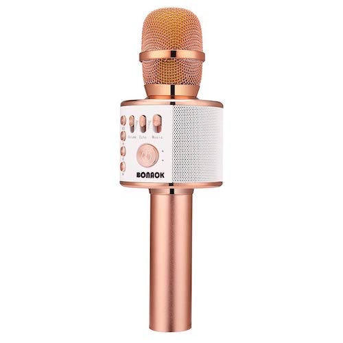 BONAOK Wireless Bluetooth Karaoke Microphone