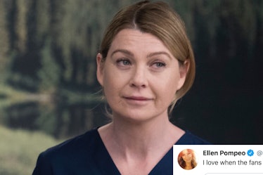 Meredith Grey from Grey's Anatomy with Ellen Pompeo tweet