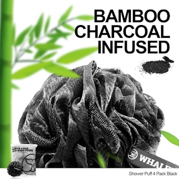 Bamboo Charcoal Bath Loofahs (4-Pack)