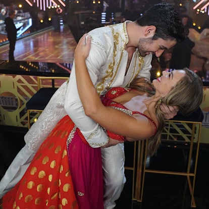 Hannah Brown and Alan Bersten at the filming of Week 5 of Dancing With the Stars.