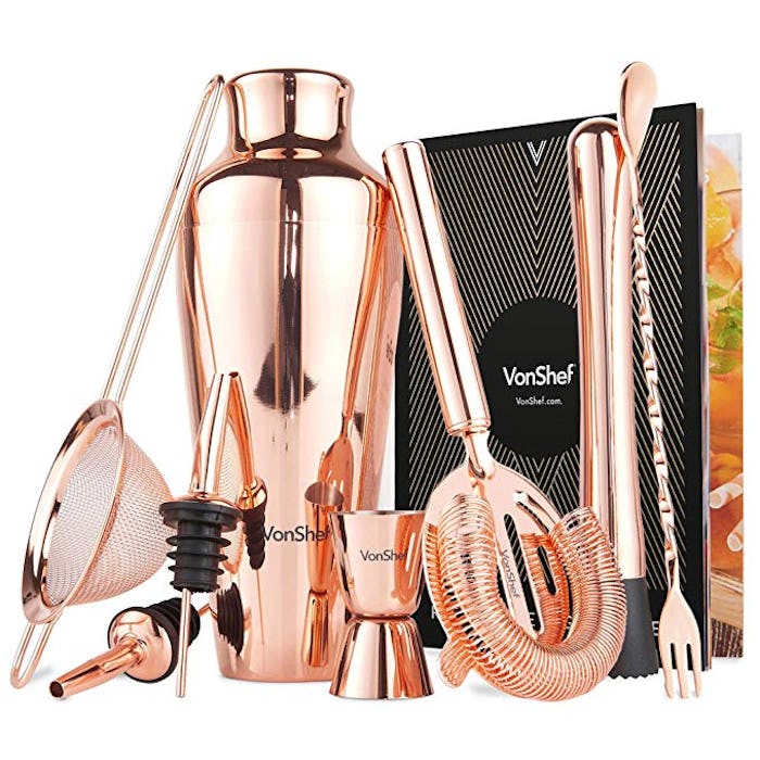 VonShef Parisian Cocktail Shaker Barware Set (Set of 9)