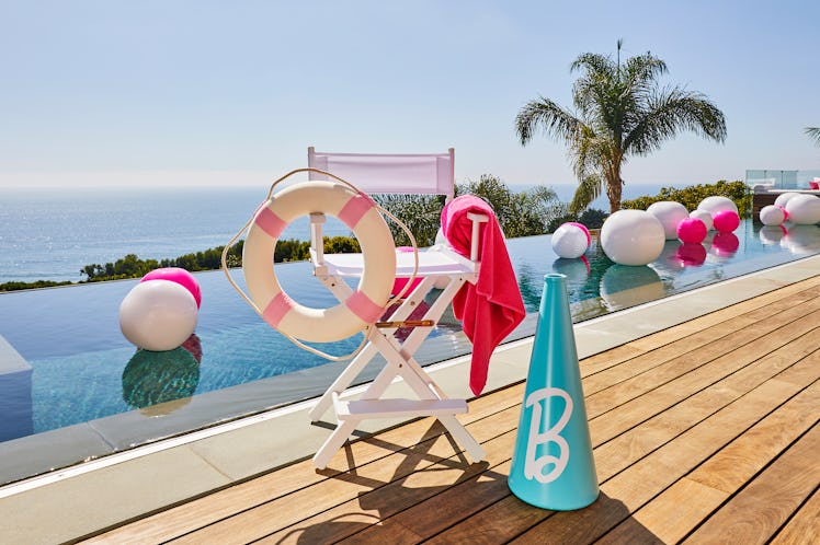 Close up of infinity pool at Barbie Malibu Dream house