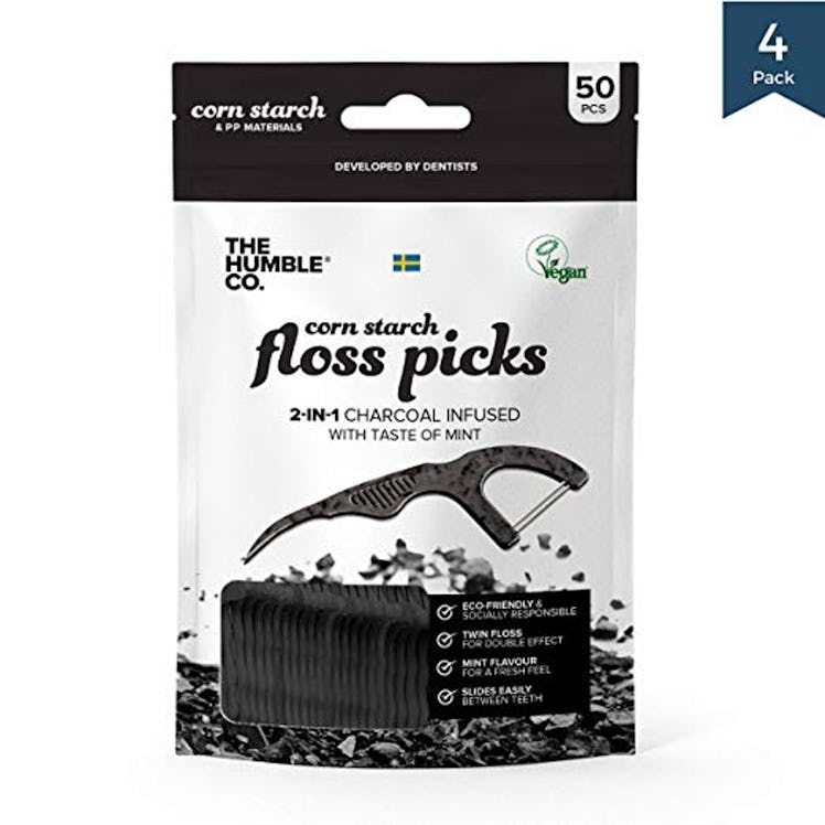 The Humble Co. Natural Dental Floss Picks (4-Pack)