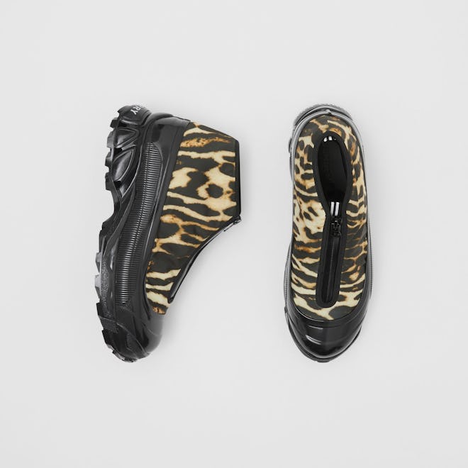 Leopard Print Nylon Arthur Sneakers