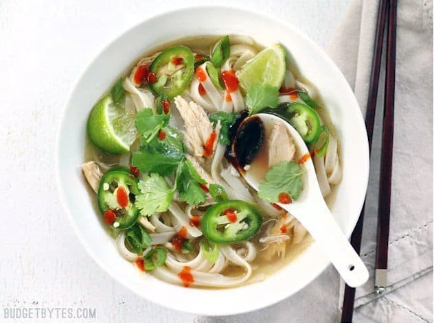 The quickie faux pho soup recipe from Budget Bytes can be ready in 20 minutes