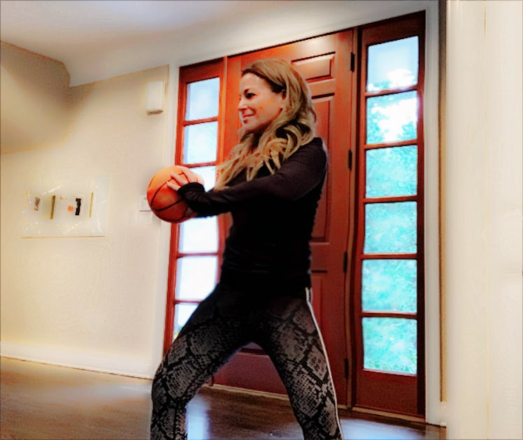 I tried WundaBar like Vanessa Hudgens and here's me doing rotations with a basketball.