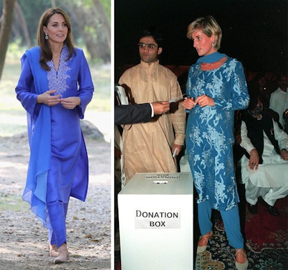 Kate Middleton's Maheen Khan outfit is similar to Diana's 1997 Pakistan visit look