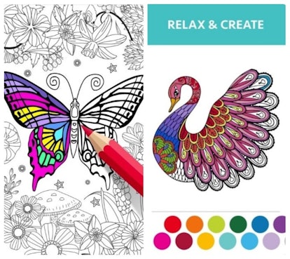 Unwind when you're feeling that holiday stress with the Coloring Book For Adults apps.