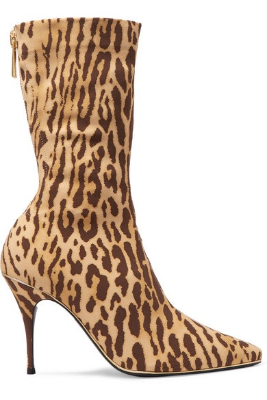 leopard print sock booties