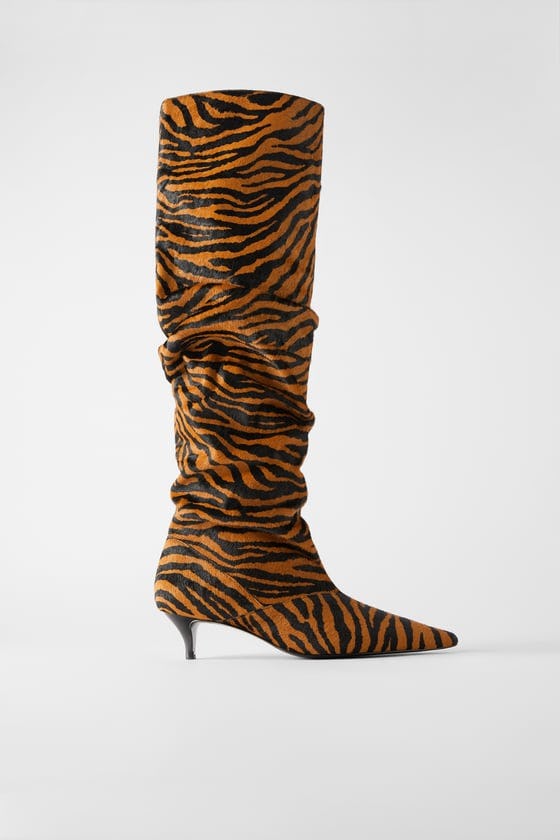 zara animal print boots