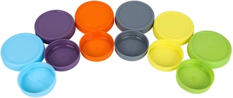 Aozita Colorful BPA-Free Plastic Mason Jar Lids (12-Pack)