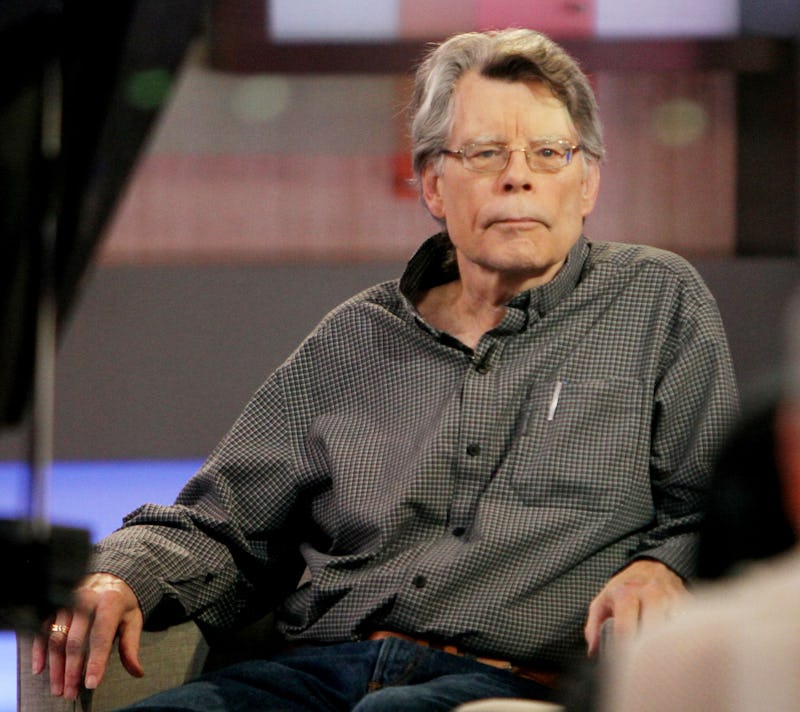 Author Stephen King, on the set of Good Morning America in 2015. 