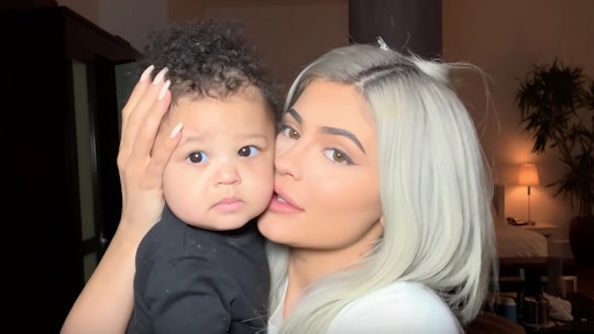 Kylie Jenner snuggles with her daughter, Stormi.
