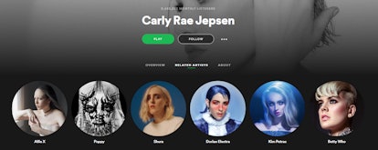 Find new music using Spotify Related Artists.