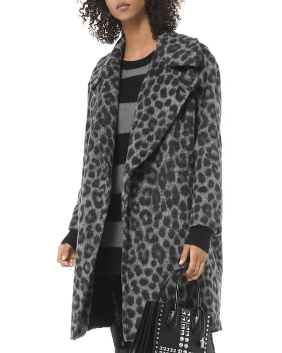 Leopard Jacquard Coat