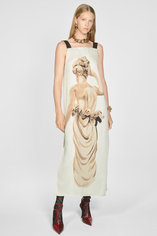 Statue Print Dress