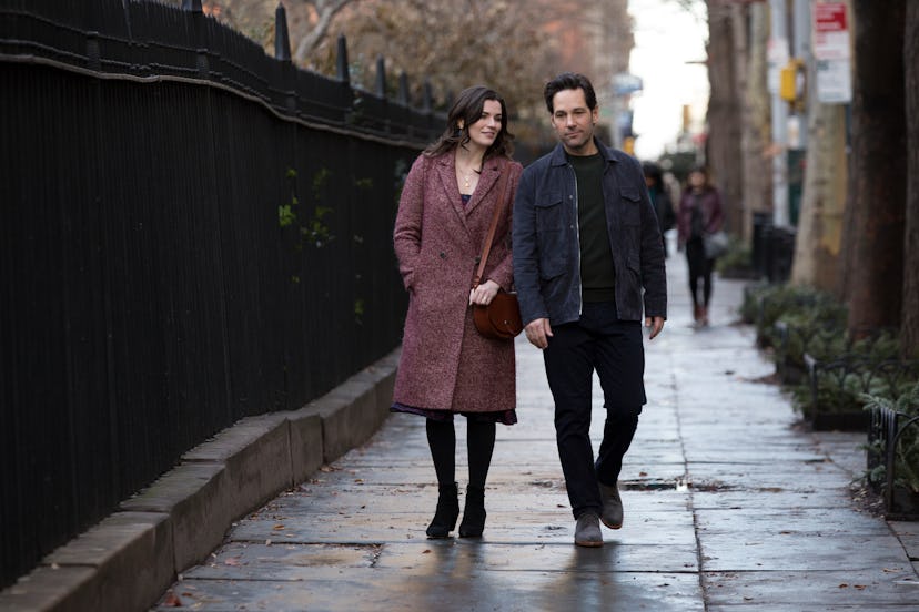 Miles (Paul Rudd) and Kate (Aisling Bea) go for a romantic walk in 'Living With Yourself.'