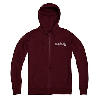 Maroon Zip Up Hoodie from Euphoria