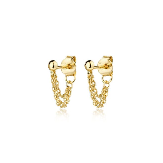 Jones Triple Chain Stud Earrings