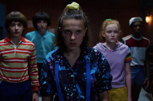 Eleven, Max, Mike, and Will in Stranger Things.