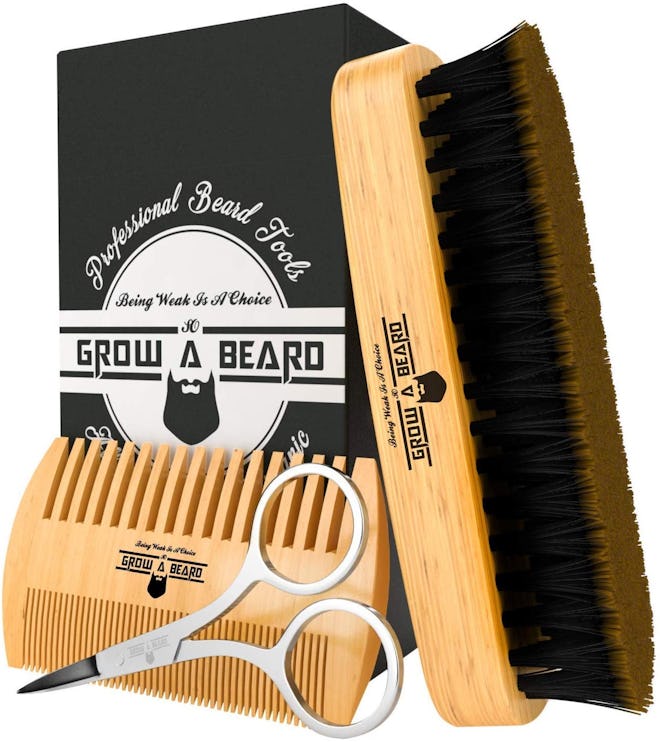 Grow A Beard Comb And Brush Set