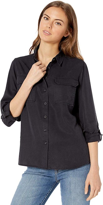 The Drop Erin Long Sleeve Utility Pocket Shirt