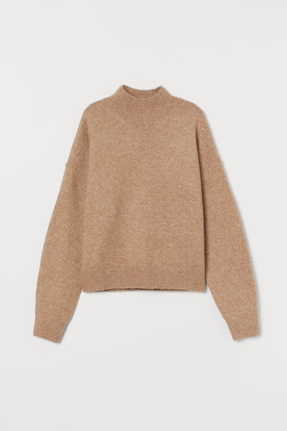 Knit Mock-turtleneck Sweater