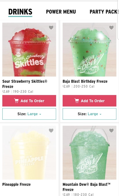 Taco Bell's Baja Blast Birthday Freeze is available now at Taco Bell.