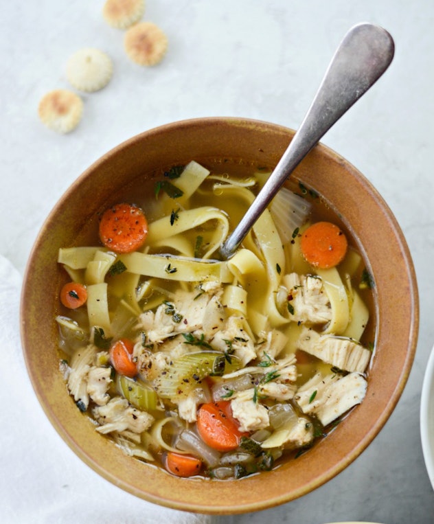 The Leftover Turkey Noodle Soup recipe from Simply Scratch is a great way to reuse Thanksgiving left...
