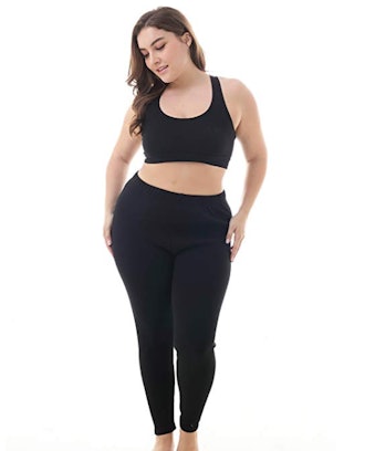 Zerdocean Plus-Size Fleece-Lined Leggings