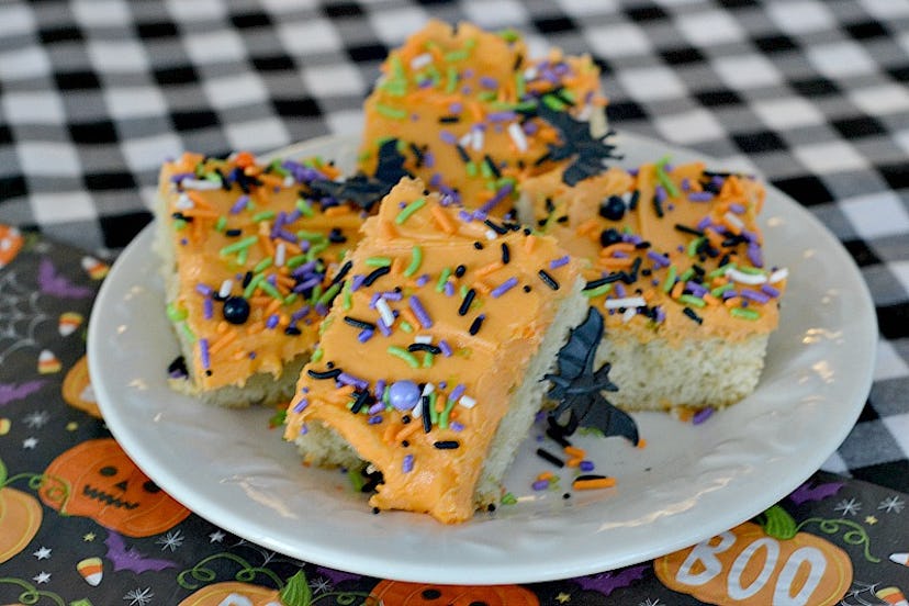 These simple Halloween sheet pan cookies are great for taking to parties.