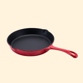Better Homes & Gardens Enameled Cast Iron Fry Pan, Red