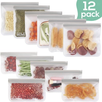 SPLF FDA Grade Reusable Storage Bags (12-Pack)