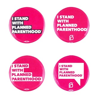  I Stand with Planned Parenthood button 4-pack
