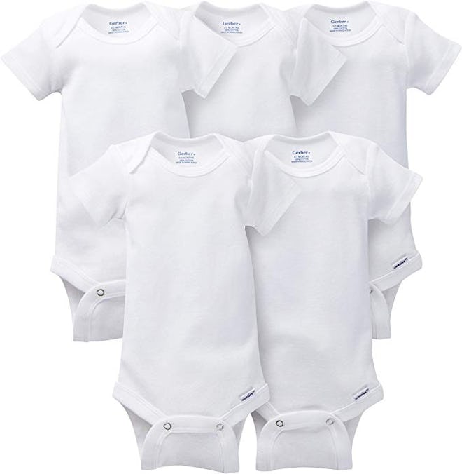 Gerber Baby 5-Pack Solid Onesies Bodysuits 