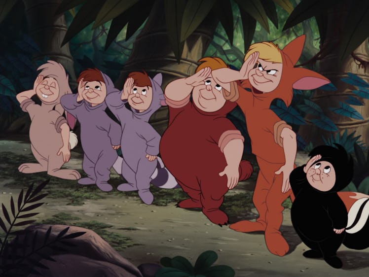 The lost boys from 'Peter Pan' would make a great Disney group costume for Halloween. 
