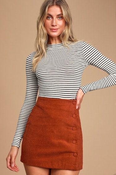 Anything is Posh-ible White Striped Top