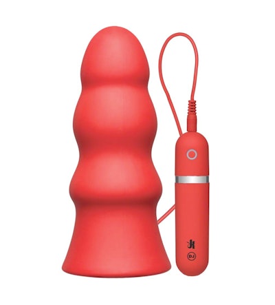 KINK By Doc Johnson Everything Butt - Rippled 7.5 Inch Vibrating Silicone Butt Plug