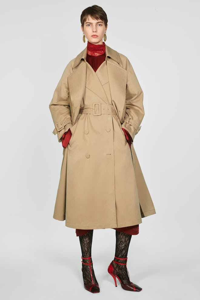 Belted Double Trench Coat