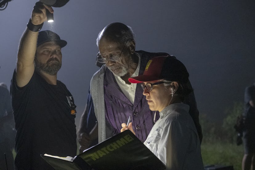 'Watchmen" Director Nicole Kassell on the set of the HBO series