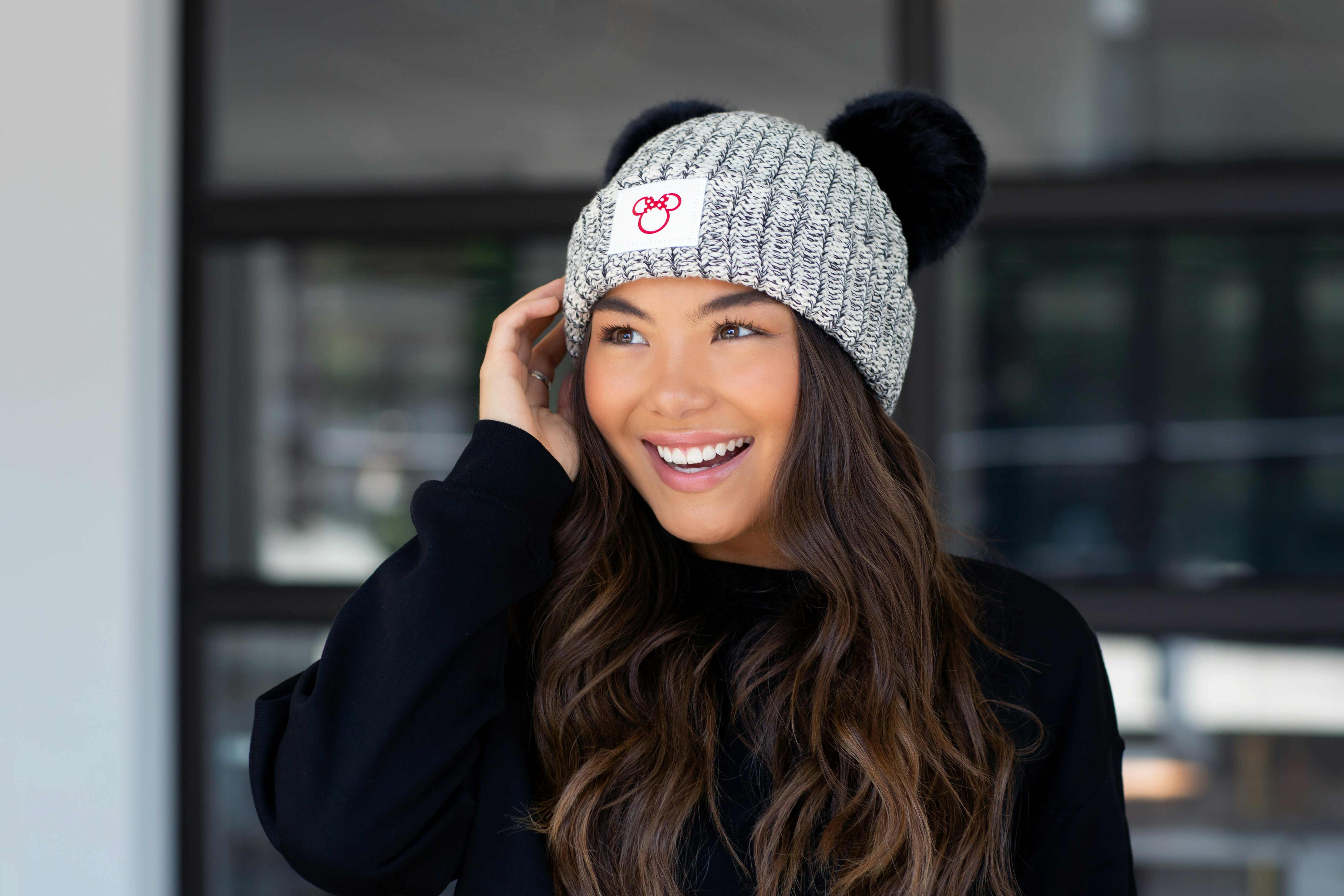 Love your melon blush cheap pom beanie