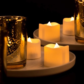 Homemory Tea Lights With Built-In Timer (Set of 12) 