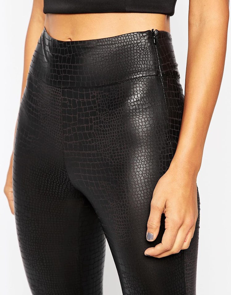 Leather Look Croc Leggings