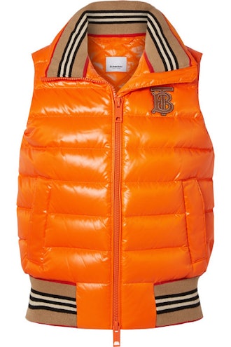 Appliquéd Quilted Shell Down Vest