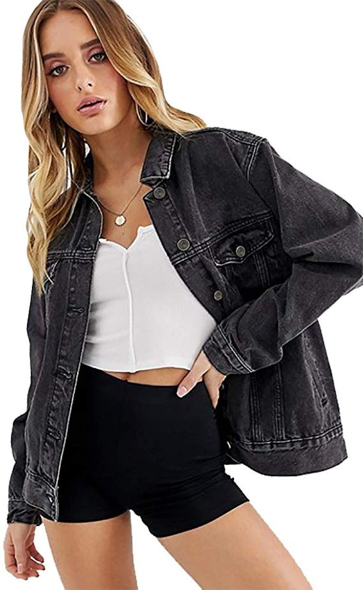 Cantonwalker Loose Women's Denim Jean Jacket