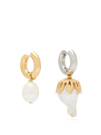Mismatched Baroque Pearl Drop Earrings