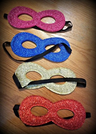 Superhero Glitter Masks