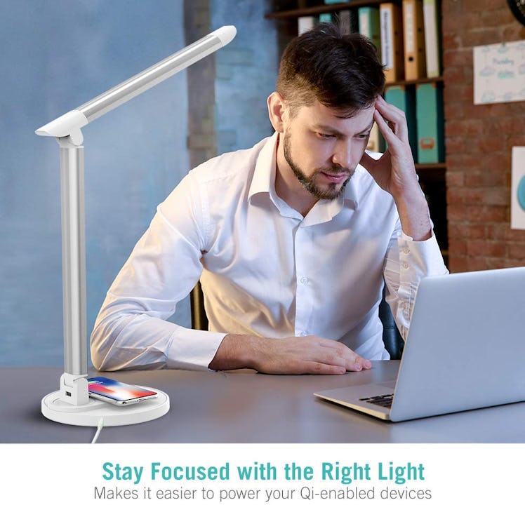 TaoTronics LED Desk Lamp with Wireless Charger