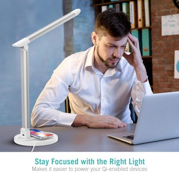 TaoTronics LED Desk Lamp with Wireless Charger